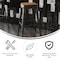 Flash Furniture 30" Black Metal Stool-Teak Poly Seat CH-31320-30-BK-PL2T-GG - alternate 6